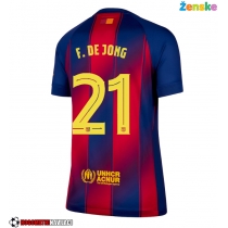 Ženske Nogometnih dresov Barcelona Frenkie de Jong #21 Domači 2025-26 Kratki rokavi